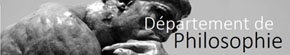Département de philosophie Département de philosophie